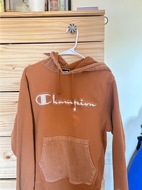 Champion Rust/Terracotta Corduroy-Trim Hoodie
